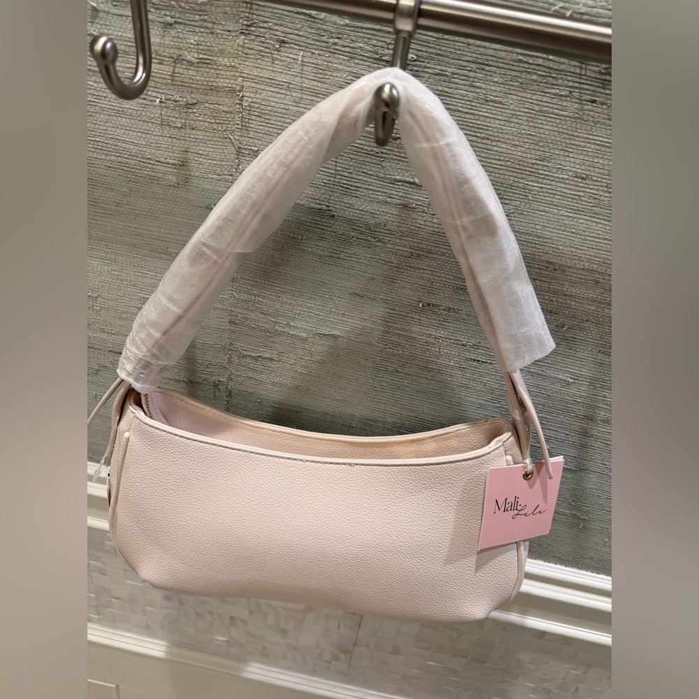 NWT new Anthropologie Mali + Lili Marissa bow shoulder bag cream faux leather - Picture 11 of 17